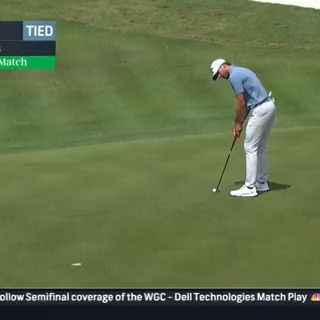 DOWN GOES THE DEFENDING CHAMP! 😨 Sam Burns prevails over Scottie Scheffler in 21 holes to reach the @DellMatchPlay Finals. 📺: Golf Channel and Peacock