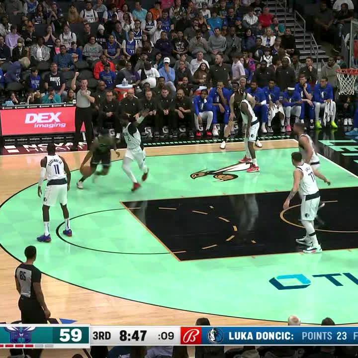 Security removed a fan from the Mavericks-Hornets game after Kyrie Irving spoke with the referee.