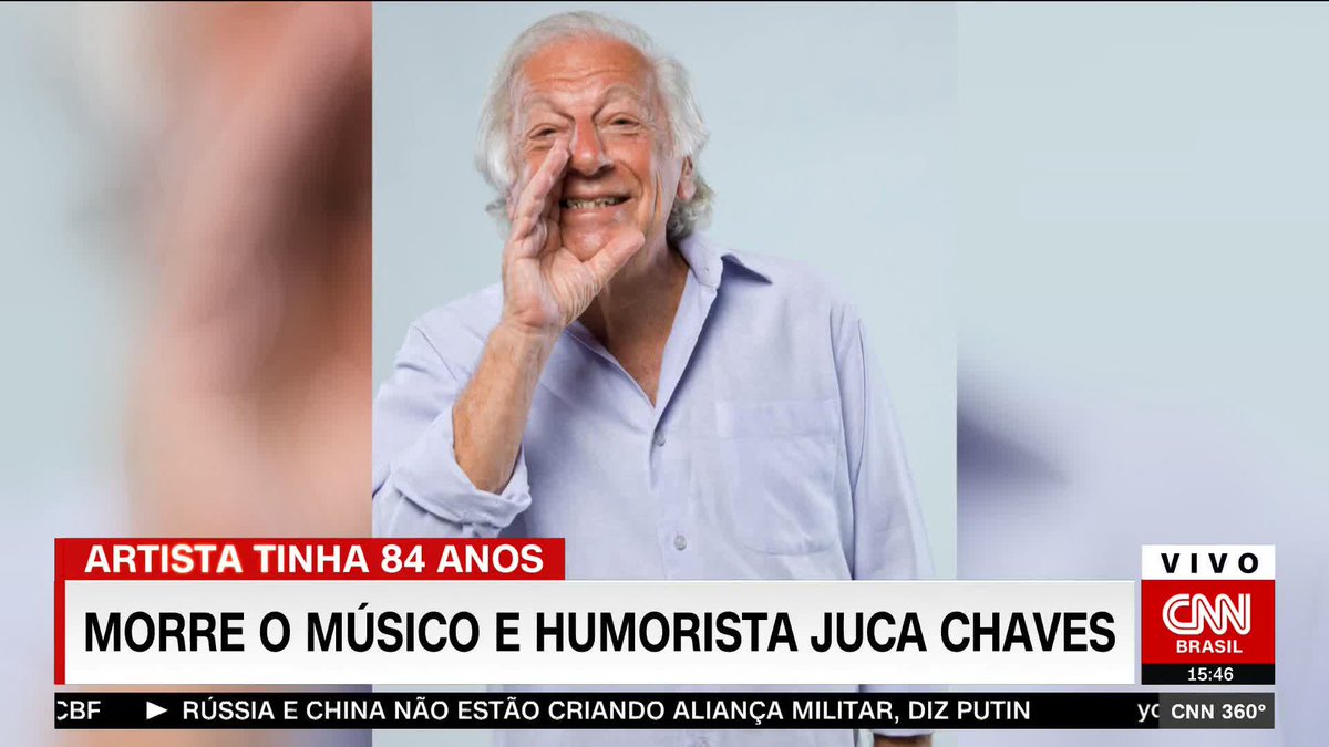 O músico e humorista Juca Chaves morreu, neste domingo (26), em Salvador. Ele estava internado e não resistiu a complicações de problemas respiratórios #CNNBrasil360