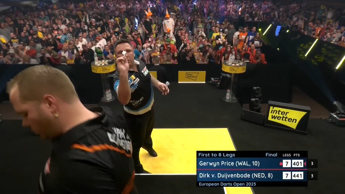 PRICE WINS THE 2023 EUROPEAN DARTS OPEN 🏴🏆 Gerwyn Price is the 2023 Interwetten European Darts Open champion, beating Dirk van Duijvenbode 8-7 in an incredibly dramatic final! What a performance this weekend! #ET2