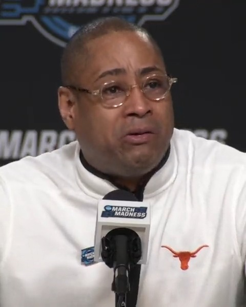 “I’m gonna love them for the rest of their lives.” 🥺 Rodney Terry gets emotional reflecting on how much this Texas Men’s Basketball team means to him ❤️ #MarchMadness