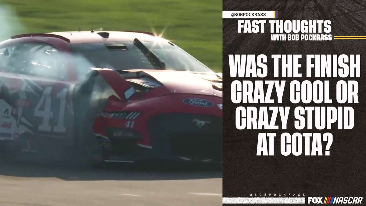 Fast Thoughts after COTA: A crazy cool or crazy stupid finish? I could go with cool because Tyler Reddick won. I would have felt like he was robbed if he hadn’t.