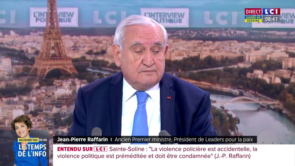 🔴🗣️ "Ce n'est pas Emmanuel Macron qui, parce qu'il veut réformer, met la France en situation de blocage !", lance Jean-Pierre Raffarin (Jean-Pierre Raffarin) 📺 #LesMatinsLCI - Adrien Gindre