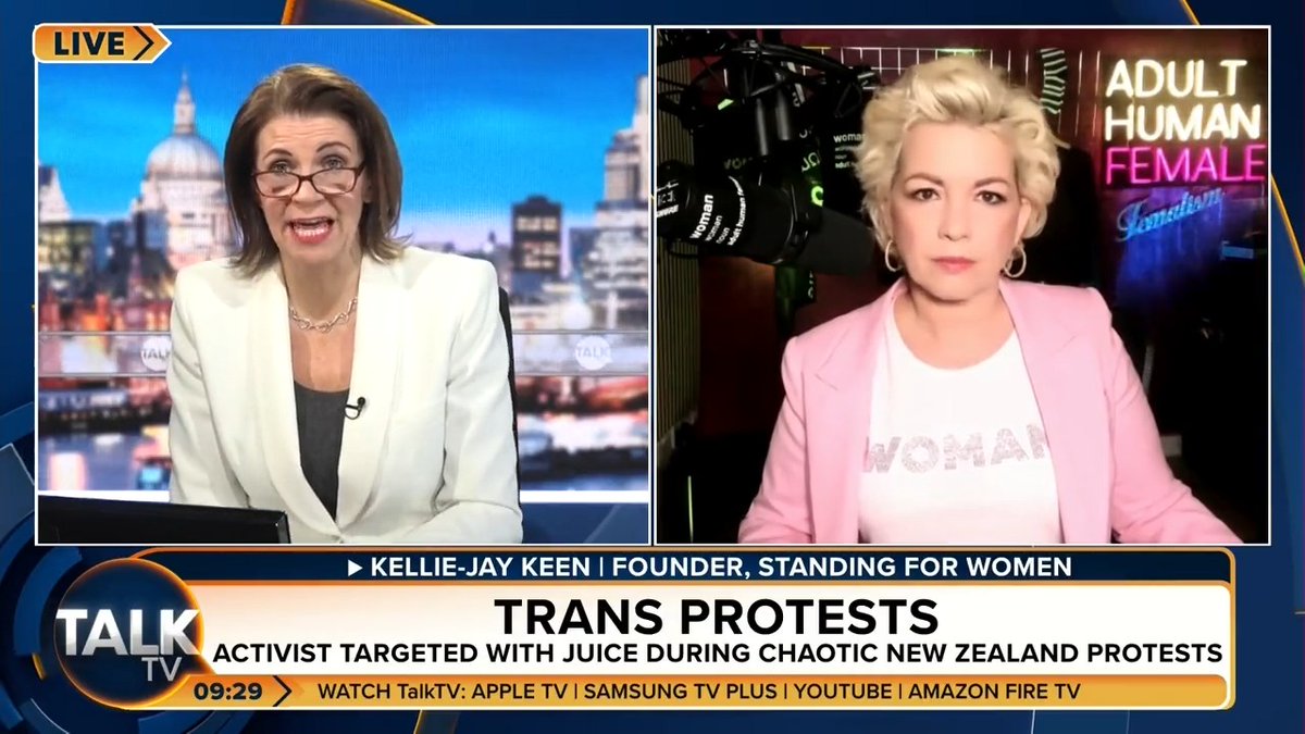 Women’s rights activist Kellie-Jay Keen says she “won’t be silenced” after being attacked by “a mob of 2,000” trans activists in New Zealand. “Now is the time for women to stand up and say ‘we won’t tolerate this'... I cannot allow this horrible mob to take over." Julia Hartley-Brewer