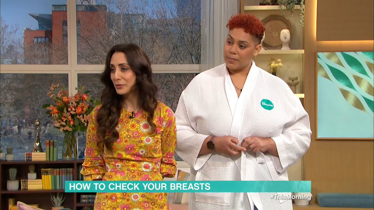 Do you know how to check your breasts properly? @Sara_Kayat shows you the simple way to check your breasts for signs of breast cancer. #ThisMorning