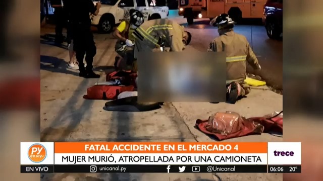 👉🏻 Fatal accidente en el mercado 4 | Joven de 26 años atropelló a una trabajadora de Aseo Urbano de la Muni de Asunción y falleció. ▪️ El conductor estaba bajo los efectos del alcohol. #PyEnVivo 📺