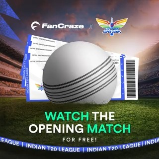 It’s GIVEAWAY time!🎟 We are rewarding #LSGBrigade with OPENING MATCH TICKETS. All you got to do is: 1. Sign up on 2. Reply to this tweet with your registered username, tagging FanCraze and Lucknow Super Giants #FanCraze | #LucknowSuperGiants