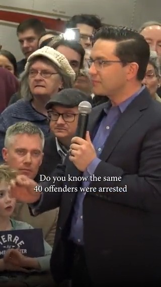 Trudeau's easy bail has let repeat violent offenders out in our communities. In Vancouver, the same 40 criminals have been arrested 6,000 times. Keep repeat violent offenders behind bars so we can bring home safe streets.
