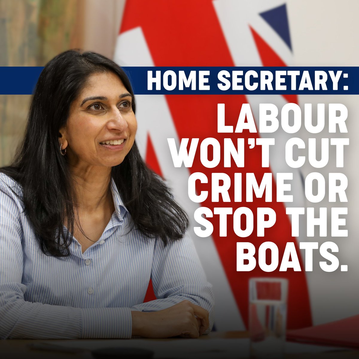 Whether it's cutting crime, or stopping the boats. Labour are on the wrong side each and every time. 💬 Home Secretary Suella Braverman 👇