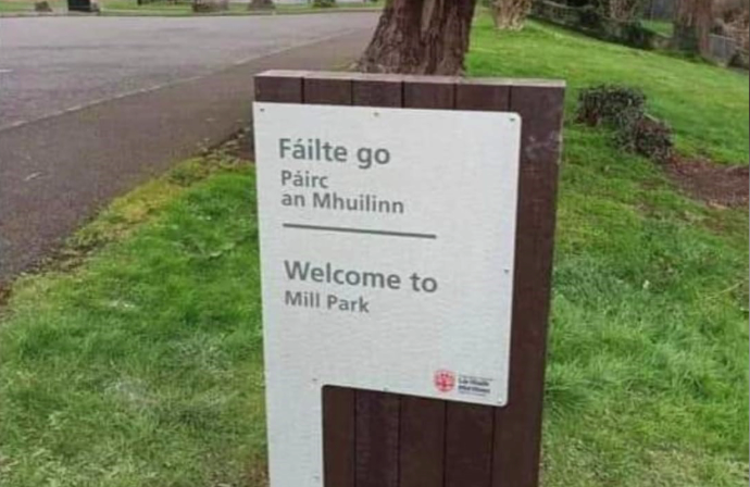 Irish and English sign causes frustration amongst Unionist community in Tobermore Kevin Sharkey has more