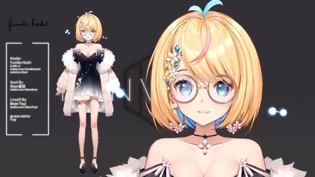 【お仕事告知】 【#VTuber】 Vtuber commission for Fumi ✨ 2.0! Channel: Illust : Bison倉鼠 #Live2D: Brian Tsui ⚒ Iron Vertex (Iron Vertex ⚒)