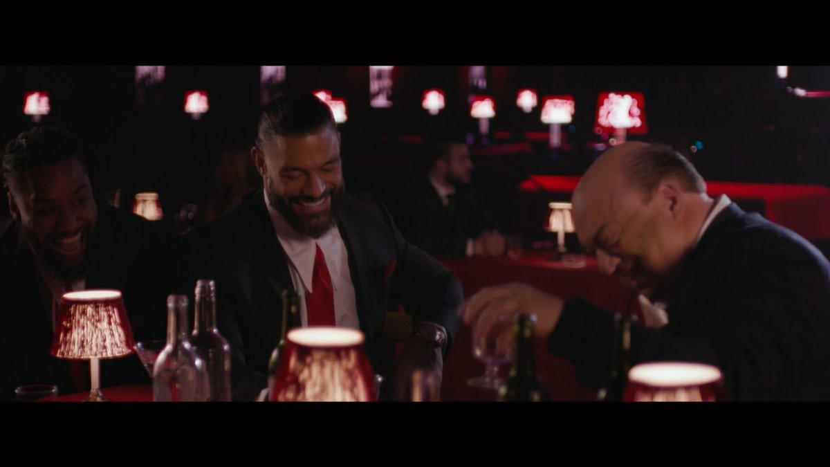 #TheBloodline isn't clowning around ahead of #WrestleMania this weekend! Roman Reigns Paul Heyman The Usos Solo