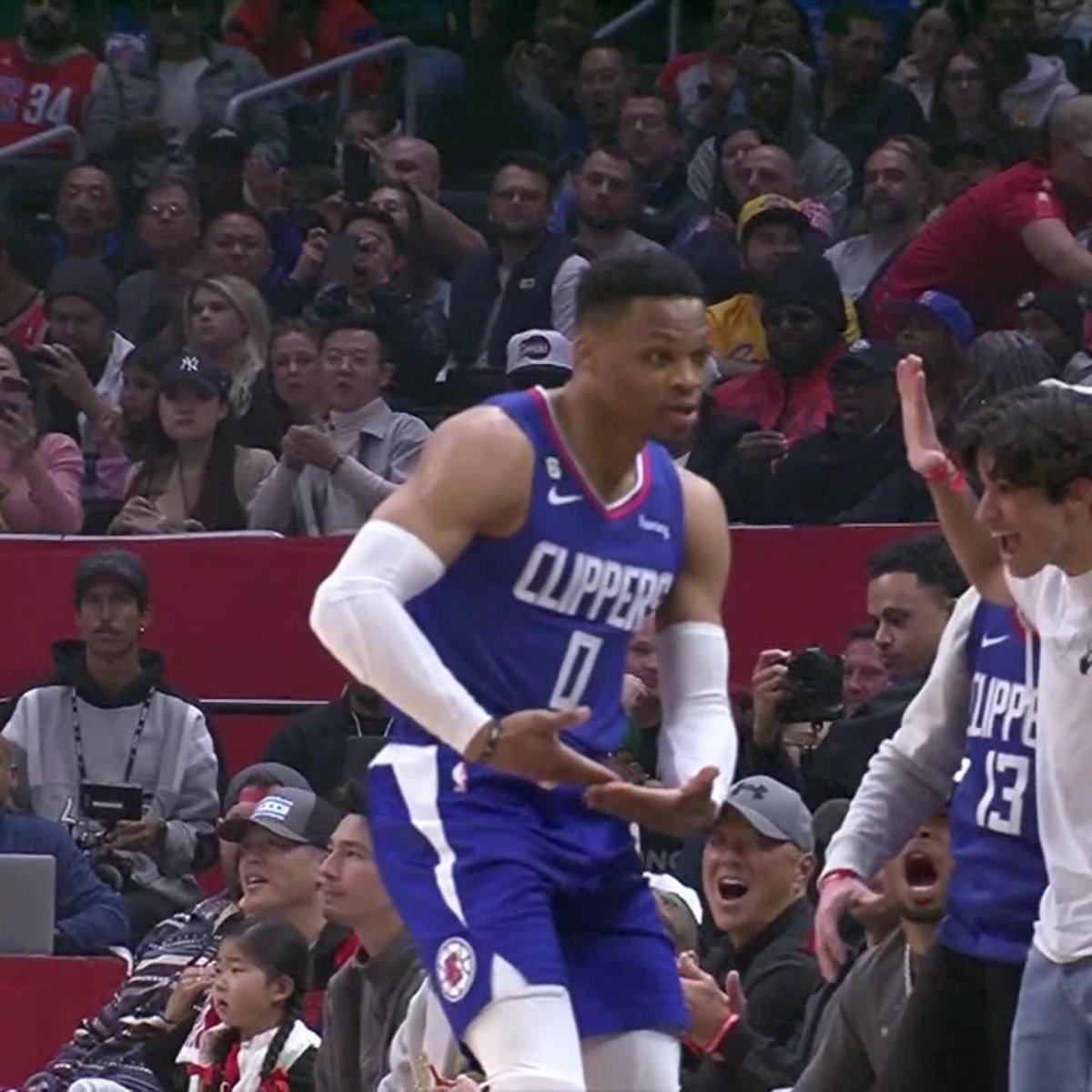 Russ 'rocked the baby' on Pat Bev 👀