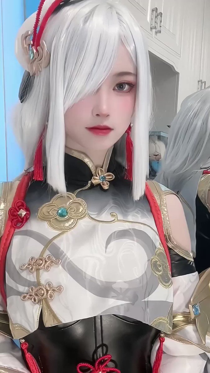 イエイ🥰 #コスプレ #原神 #申鶴 #申鶴コスプレ #cos #cosplay #genshinimpact #shenhe