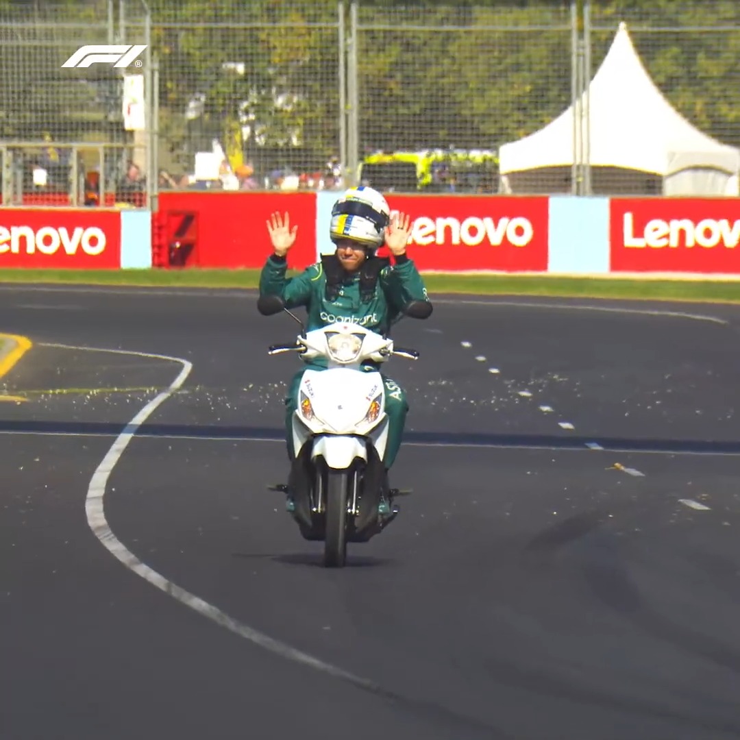 Oh Seb! 😆🛵 #AusGP #F1