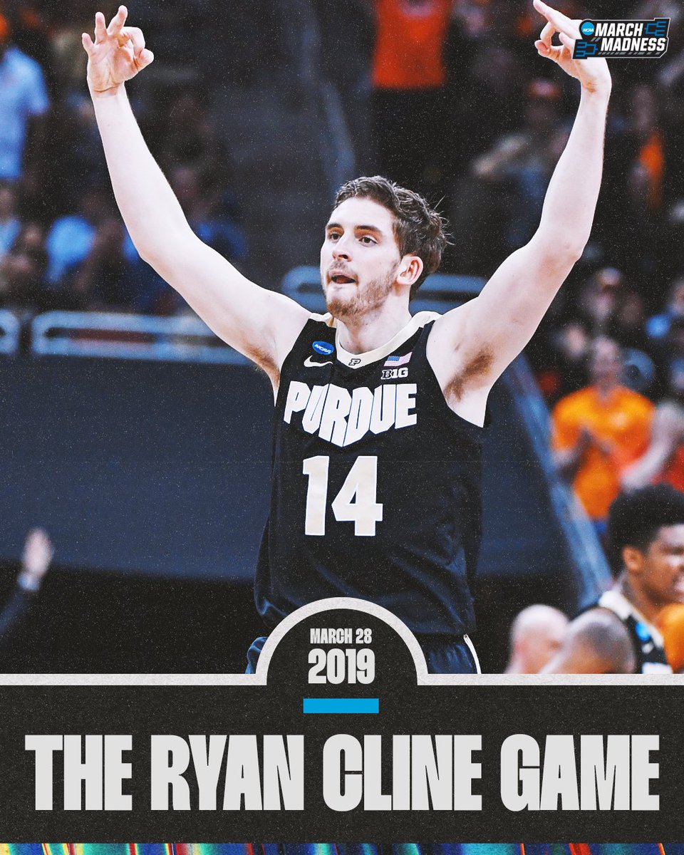 The Ryan Cline game was DIFFERENT🔥 4 years ago, Purdue Men's Basketball's Ryan Cline drained 7 threes in a thrilling W over Tennessee 🚂 #MarchMadness
