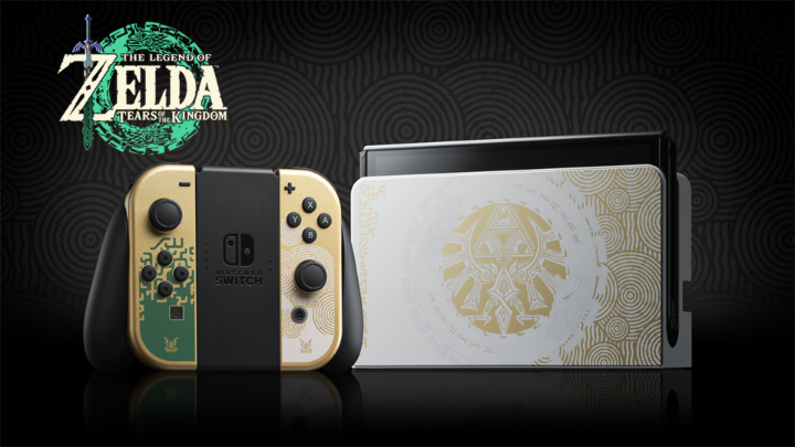 Embark on an epic adventure across the land and skies of Hyrule with this The Legend of #Zelda: #TearsOfTheKingdom Edition of the Nintendo Switch OLED Model system, launching April 28th.