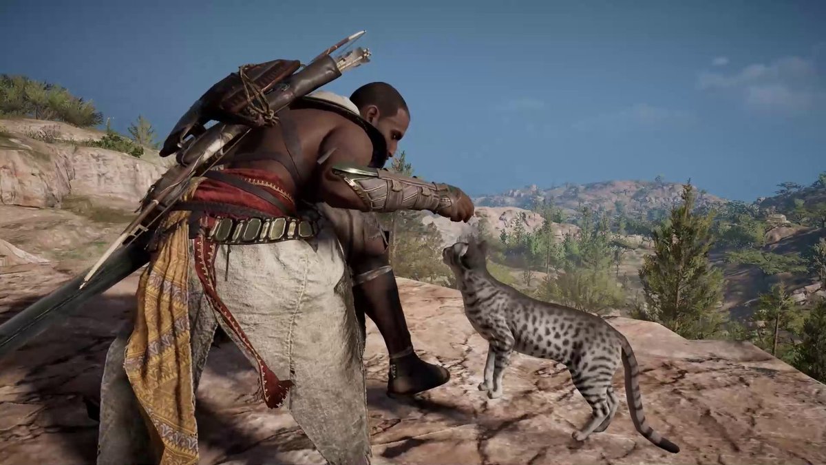 This village has been reclaimed by the most sacred of animals: Cats. Did you know this existed in Assassin's Creed Origins? #AssassinsCreed