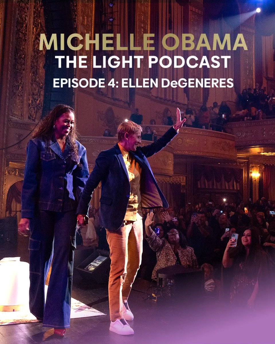 For my latest episode of #TheLightPodcast from Higher Ground, @EllenDeGeneres and I talk about confronting our fears and the ways that we have worked to overcome them. Take a listen now on @Audible_com: