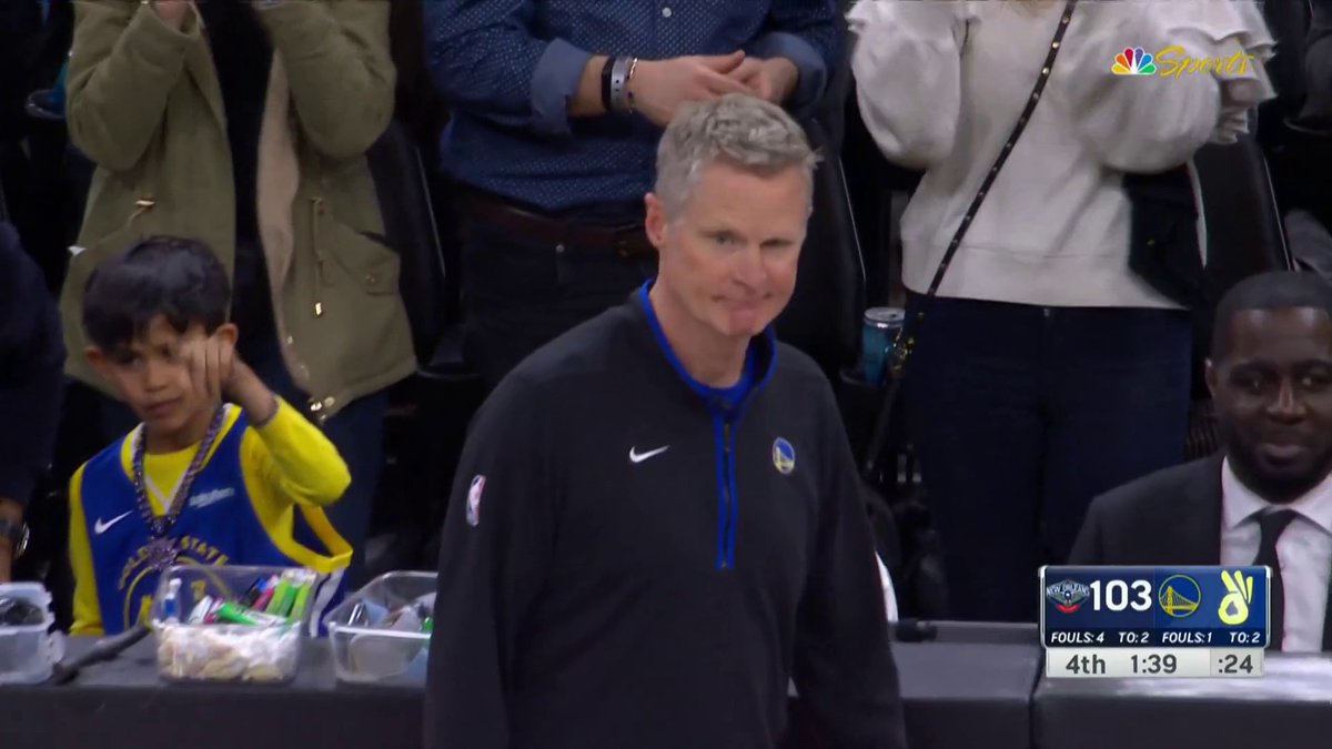 Steve Kerr's reaction 🤣