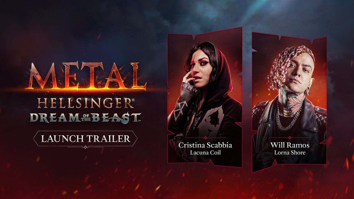 Dream of the Beast is available now on PC, Xbox Series X|S, and PS5! Take over the Hells with two new songs performed by Cristina Scabbia and Will Ramos, three new powerful outfits, and a new weapon.