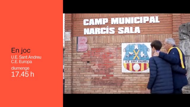 ❤️ "El Poble contra la Vila" 😍 Pell de gallina: l'anunci de betevé del derbi entre la Unió Esportiva Sant Andreu i el Club Esportiu Europa