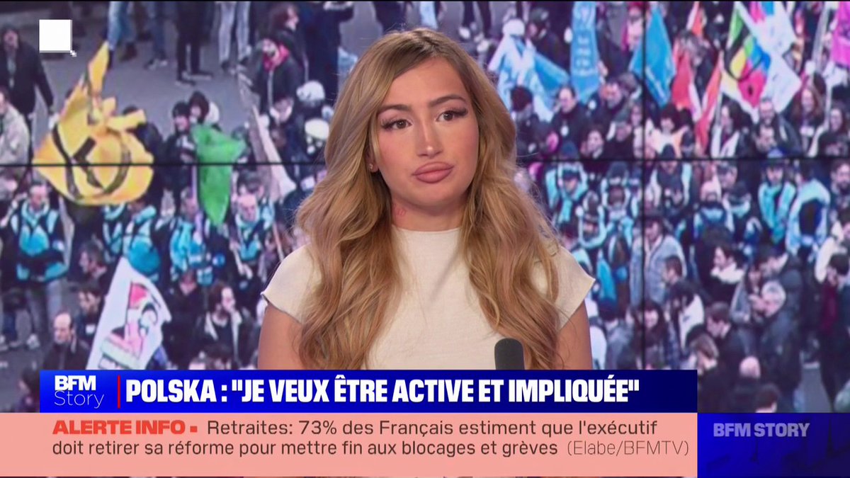 💬 "Ce n'est pas parce que je ne suis pas concernée que je ne peux pas défendre une cause qui concerne les autres" Polska, influenceuse, se mobilise contre la réforme des retraites