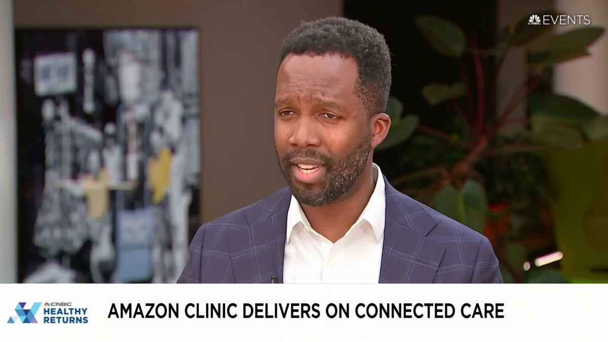 "It's really about making it easy, dramatically easier for customers to find, to choose and to afford the products and services they need to get and stay healthy," Dr. Nworah Ayogu shares Amazon's vision for its health care business with Bertha Coombs at #HealthyReturns