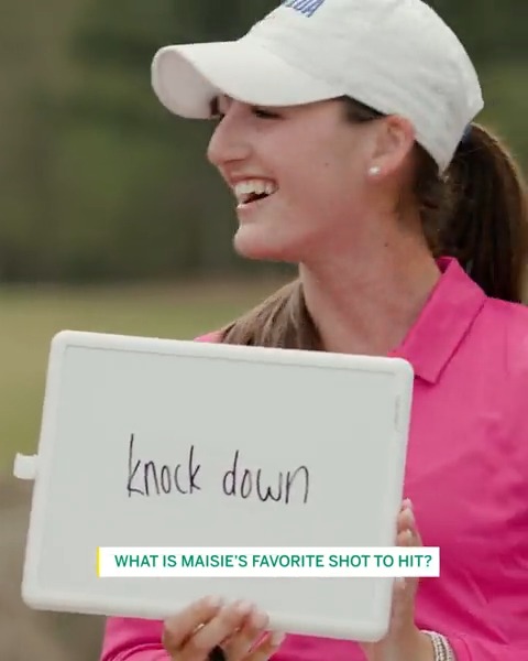 First time participant Maisie Filler has her sister on the bag. How well do they know each other? 🤔 #ANWAgolf | @gatorswgolf