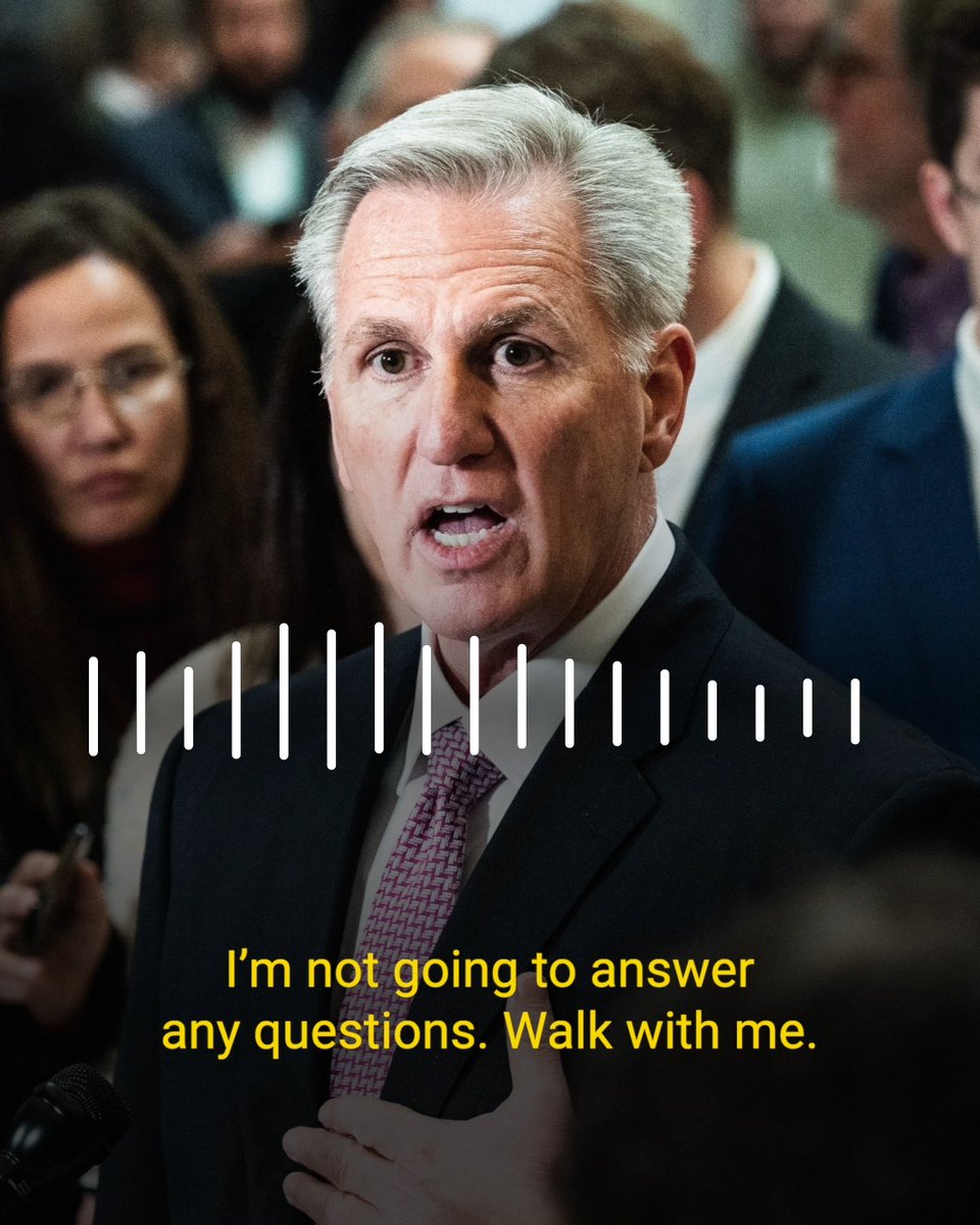 Holy shit. Kevin McCarthy just told reporters he is refusing to talk about the Nashville school shooting: “We can talk about new movies… ANYTHING else.”