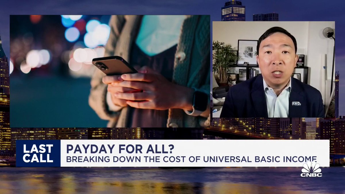 “I think we have to start looking at different ways to get people resources in an era where AI is going to take millions of jobs,” says Andrew Yang🧢⬆️🇺🇸 about the impact of AI on employment.