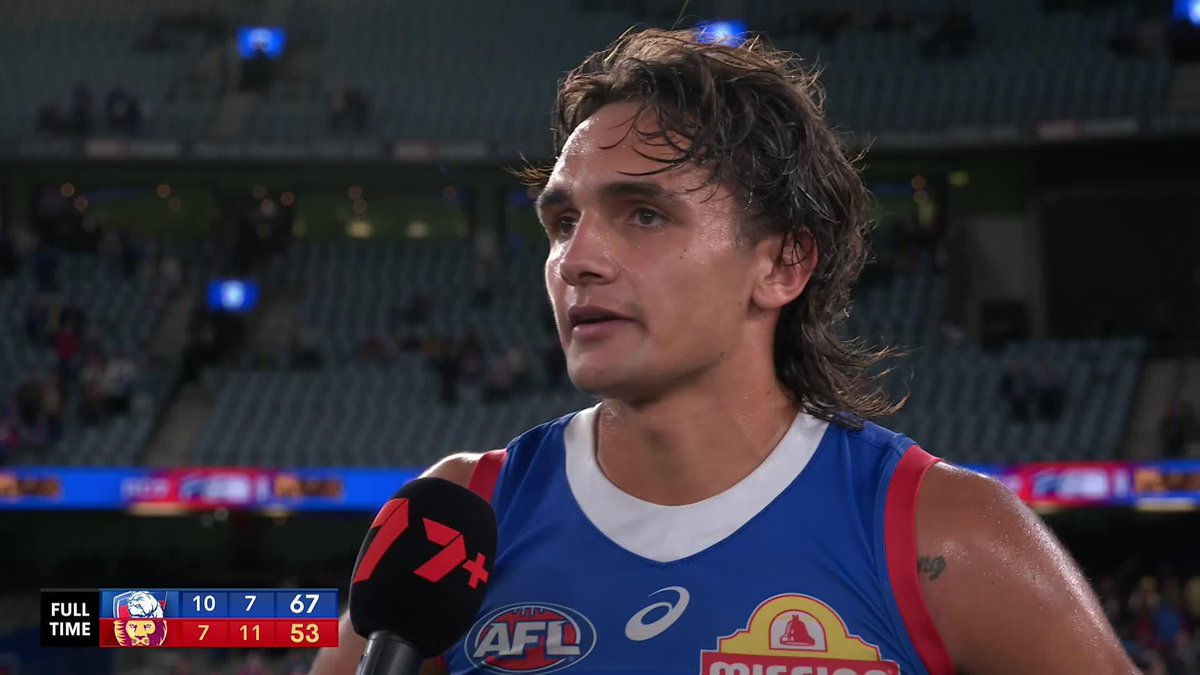 "I'm just a boy trying to play some football, same as the other Indigenous boys" Onya, Jamarra 👏 #AFLDogsLions