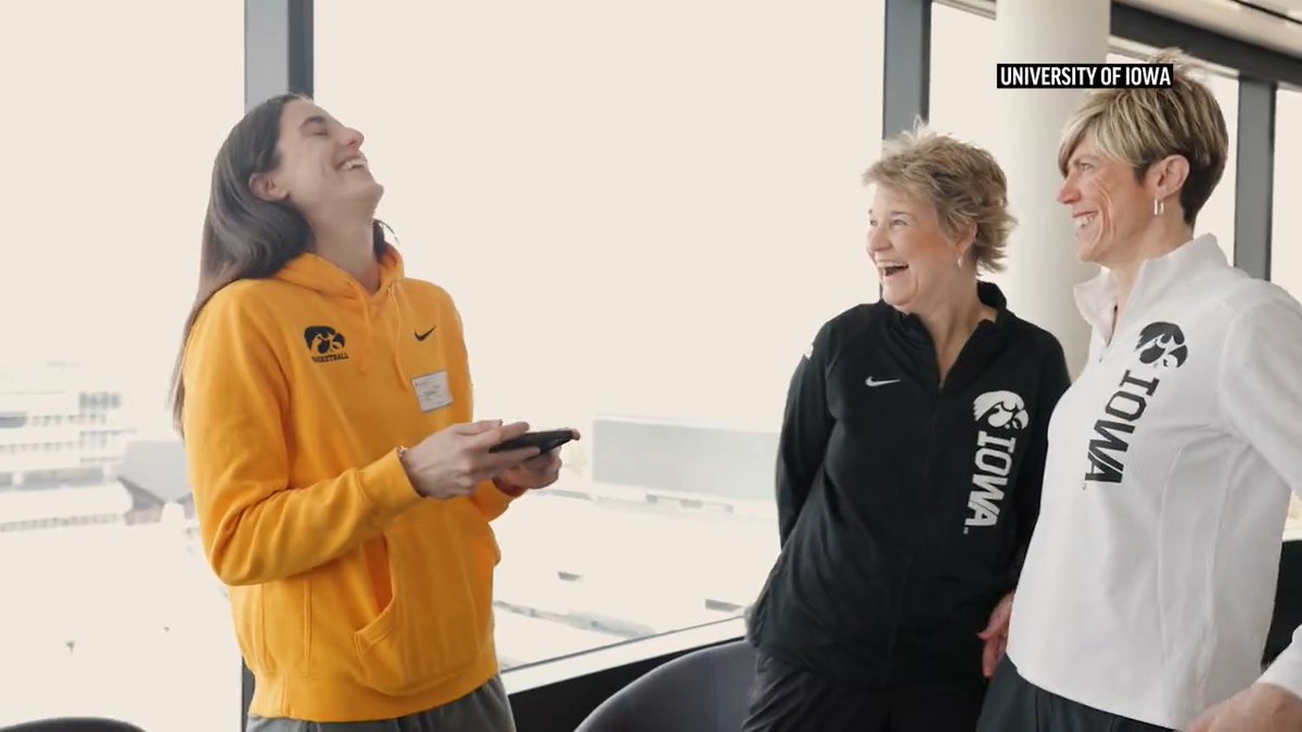 BREAKING: Iowa star Caitlin Clark is the AP women's Player of the Year! Clark was surprised with the news during a recent visit to the University of Iowa Stead Family Children's Hospital.