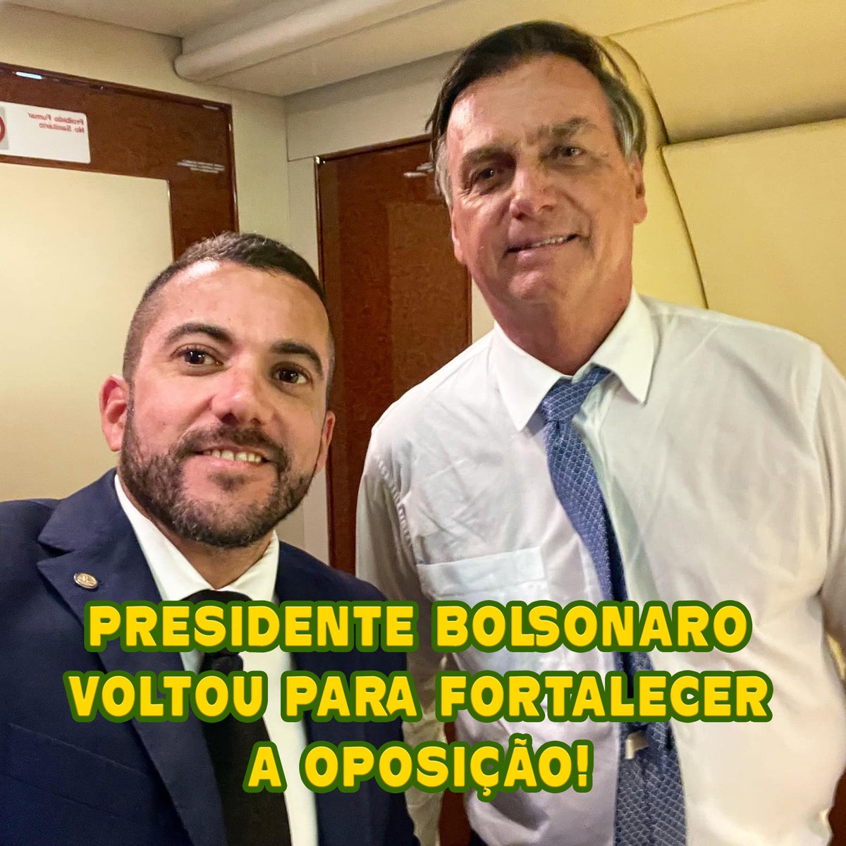 Bolsonaro voltou para a alegria do povo e fortalecer a oposição ao desgoverno da destruição. Seja bem-vindo, Presidente!