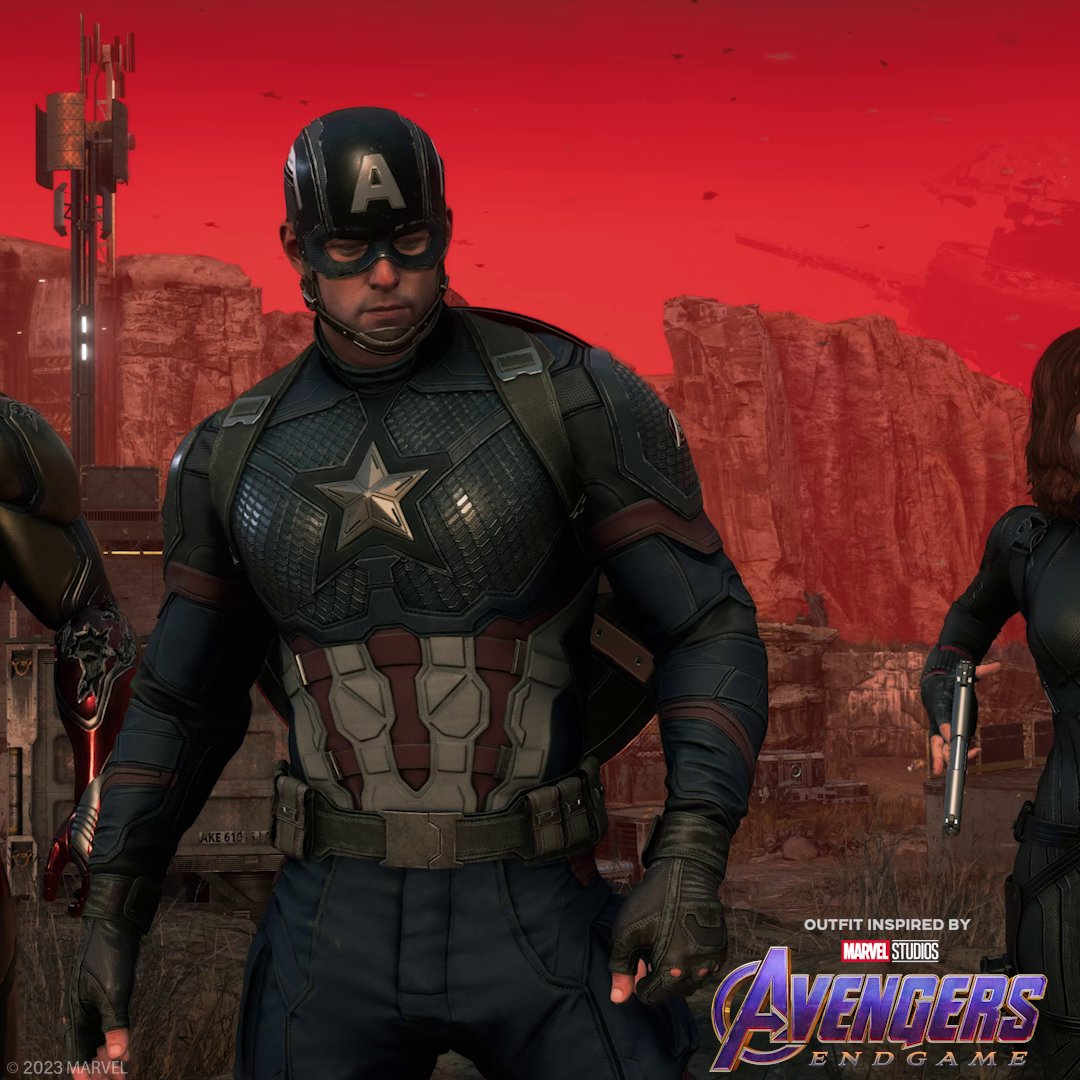 🤯 Nearly all Marketplace items will be free when Update 2.8 launches tomorrow, including a few new ones, such as this Outfit variant for Captain America, inspired by his look in the finale of 'Marvel Studios' Avengers: Endgame.'