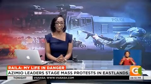 Raila: My life in danger Azimio leaders stage mass protests in eastlands. Protesters staged through Imara Daima, Pipeline. Raila demands for law review, lowering of cost of living. Protesters clash with police along Outer Ring Road. Businesses were looted, properties destroyed