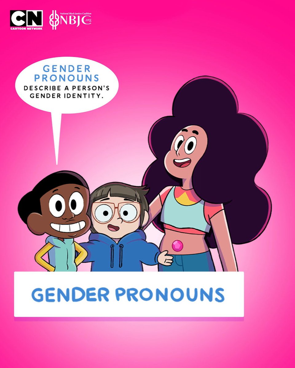 Addressing someone using their pronouns and name shows that you RESPECT them as their authentic self! 💖 We celebrate the journey of our trans and gender-non-conforming friends on this #TransgenderDayofVisibility! ⁣ 🎨: steeeeevn⁣/IG ⁣ #CartoonNetwork #TransDayOfVisibility