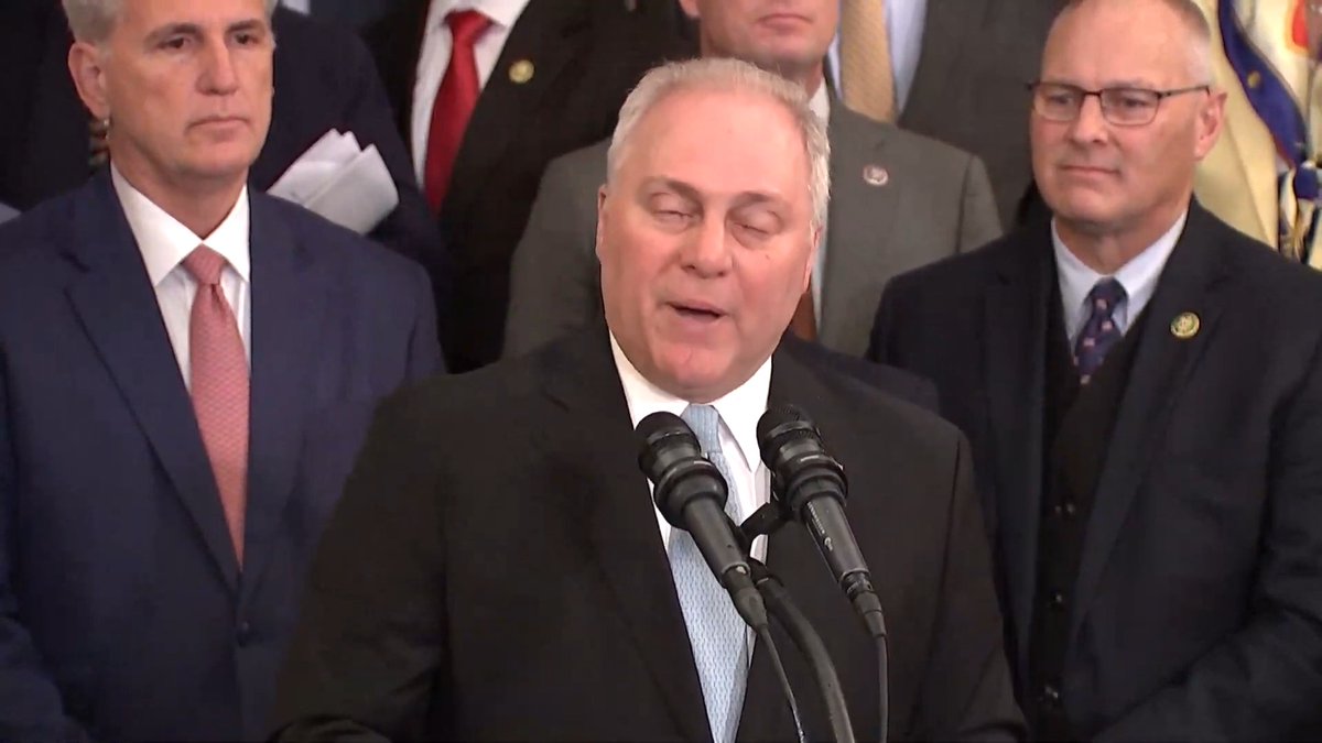 Rep. Steve Scalise: "On day one, [Biden] declared war on American energy. He killed the Keystone pipeline." "It wasn’t because the president was against pipelines – he was just against American pipelines! Because just days later ... he greenlighted the Nord Stream 2 pipeline."