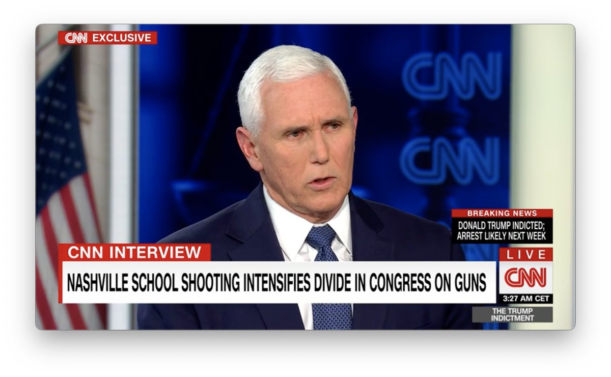 In response to the school shooting in Nashville, former Vice President Mike Pence says “it’s time” for federal legislation with the death penalty in mass shooting cases that claim lives