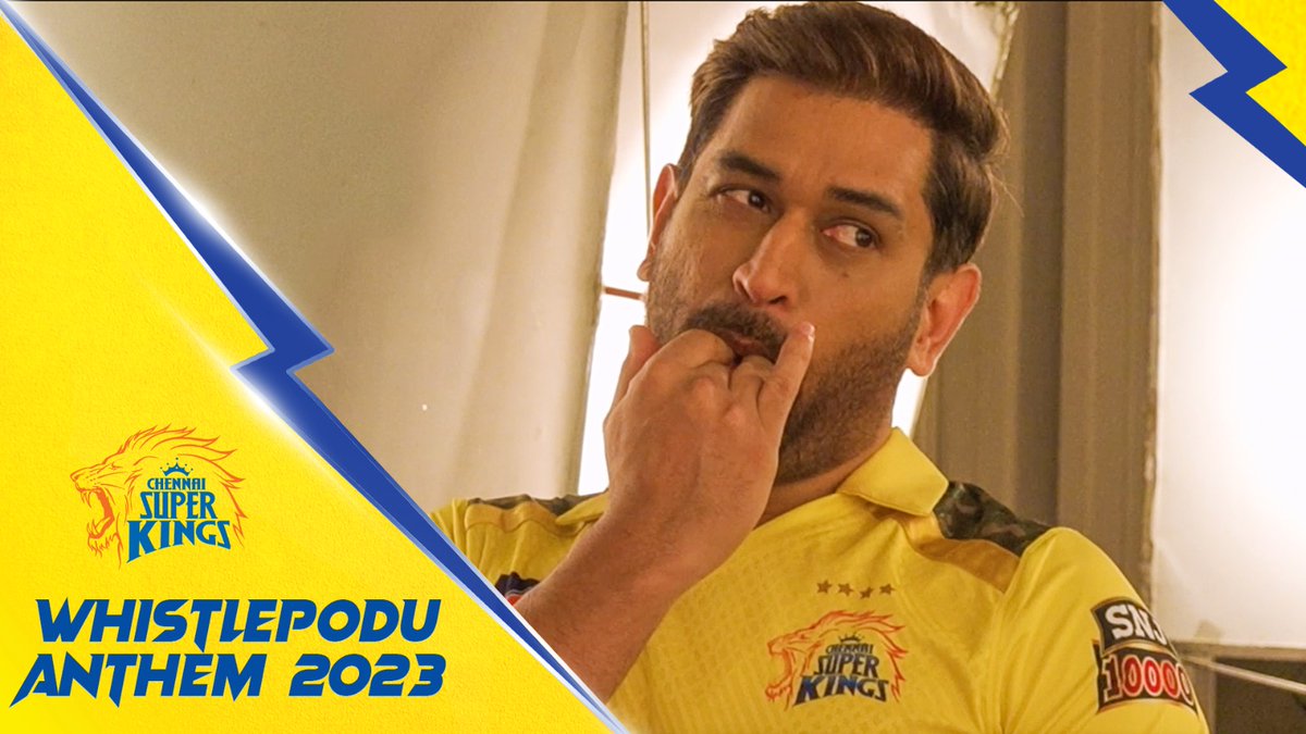 It's that time of the year when the Super Kings come together as a pride in #Yellove to roar! What are you waiting for? Get. Set. #WhistlePodu with our official anthem! 🦁💛