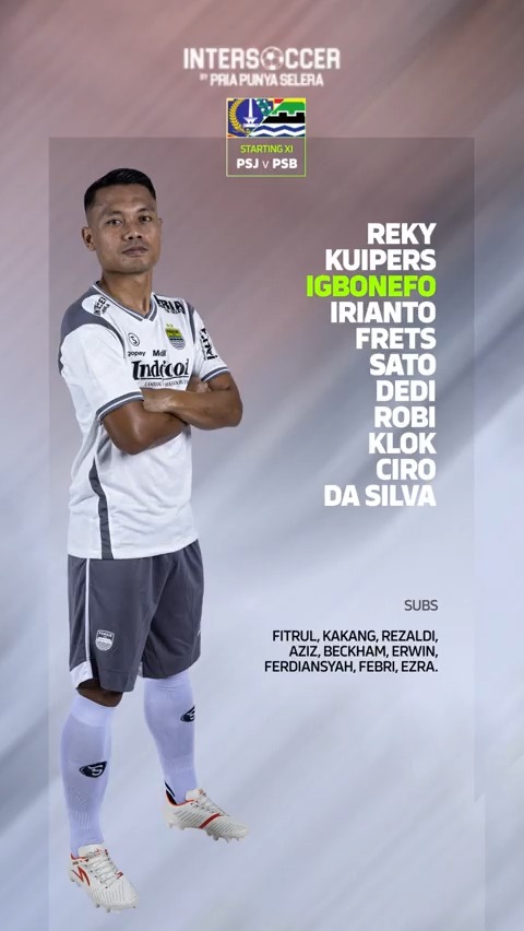 Victor Igbonefo akan memimpin skuad Pangeran Biru malam ini. Sementara Robi Darwis dan Dedi Kusnandar akan menjadi motor serangan di area tengah PERSIB. Let's Go PERSIB! 🔵 Supported by Intersoccer.id #PERSIB #PERSIBDAY #PriaIntersoccer
