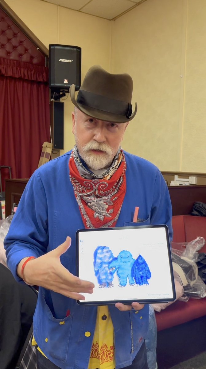 See how the big blue monster was designed for the Eyes Closed video by Mr Gammon. Watch the full behind the scenes on YouTube 🎥