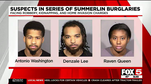 Las Vegas police say five people have been arrested in connection with a series of burglaries that targeted properties in Summerlin. STORY: