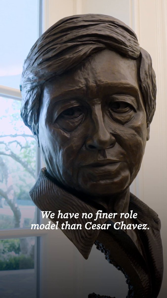 When I became President, I proudly placed a bust of César Chávez in the Oval to serve as a reminder of the values he embodied, the vision of freedom he fought for, and his commitment to justice and dignity that we must uphold each and every day. Happy César Chávez Day.