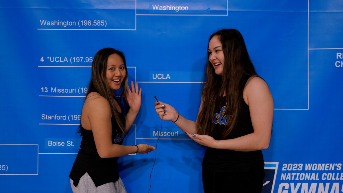 Sophomore Emma Malabuyo and freshman Ciena Alipio recap the Bruins' first day of competition at the #NCAAGym Regional. #GoBruins #GoBruins