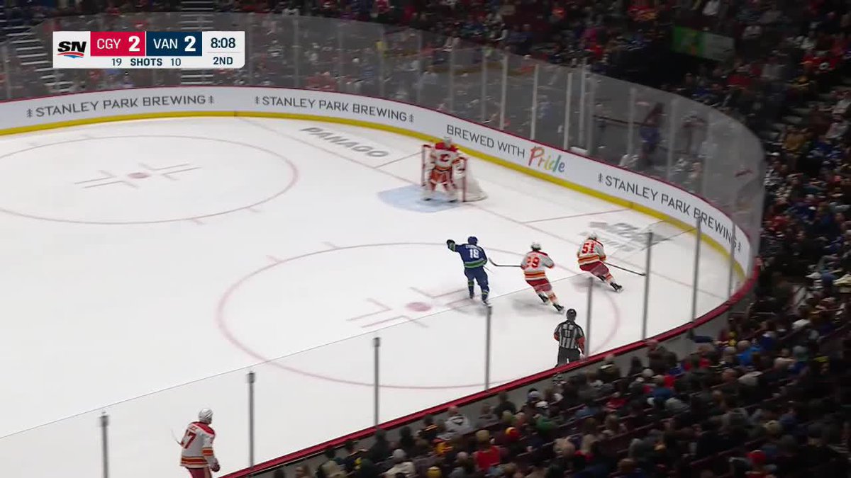 First goal of the season❗️ First goal as a Canuck❗️ First goal in the NHL❗️