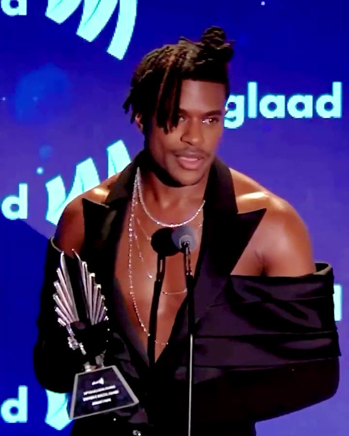 “My dad, Ty Pope is here tonight, he is a professional bodybuilder and a pastor when I was growing up and didn’t disown me, when I told him, I wanted to be a Destiny’s Child. I’m so grateful for our relationship and your dedication to being the best father you could be for me.” – Jeremy Pope in his acceptance speech at the #GLAADawards