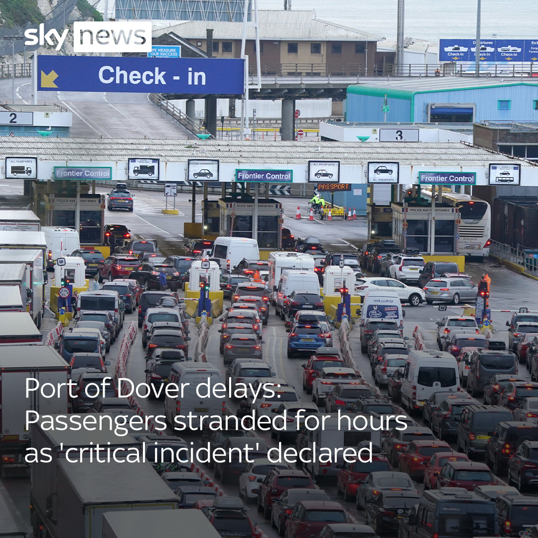 Passengers have told of their ordeal after being stranded for hours at the Port of Dover. One woman told Sky News she had been waiting on a bus for "12 hours" Read more: