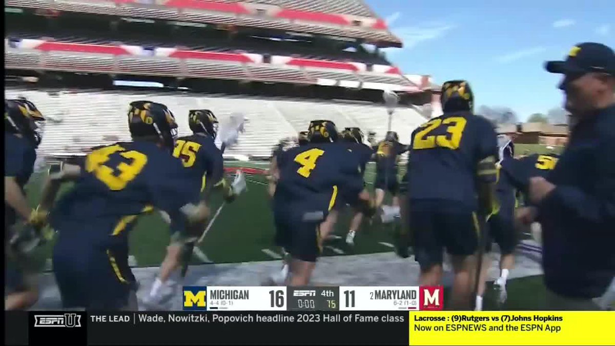 FINAL: Michigan 16, No. 2 Maryland 11 The win is the first Big Ten victory over a top-five team in program history, and the first victory over the Terrapins. #GoBlue