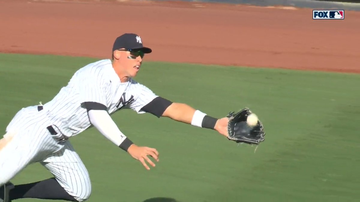.Aaron Judge lays out in center!